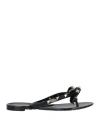 Valentino Heel Sandals With Bow Accent And Studded Embellishments In Black