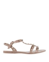 Valentino Garavani Woman Thong Sandal Blush Size 6 Pvc - Polyvinyl Chloride In Pink