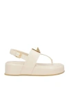 Valentino Women's Leather Sandals   One Stud In Off White