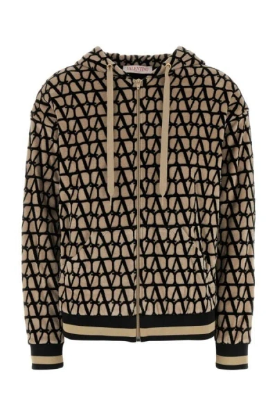 Valentino Iconographer Canvas Sweatshirt Hooded In Printed