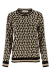 Valentino Toile Iconographe Jumper In Wool And Jacquard In Multicolor