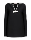 Valentino Garavani Woman Top Black Size 6 Virgin Wool, Silk In Black