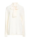 Valentino Garavani Woman Top Cream Size 2 Silk In White