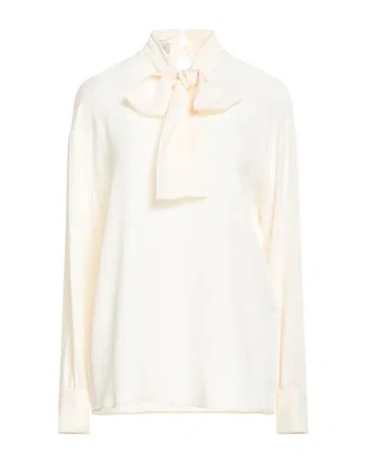 Valentino Garavani Woman Top Cream Size 2 Silk In White