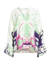 Valentino Garavani Woman Top Cream Size 4 Silk In White