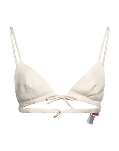 Valentino Garavani Woman Top Cream Size 4 Virgin Wool, Silk In White