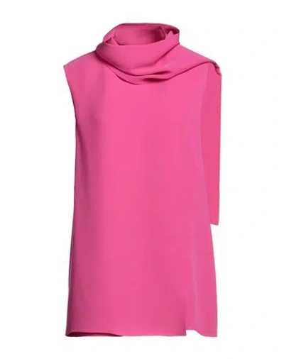 Valentino Garavani Woman Top Fuchsia Size 12 Silk In Pink