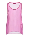 Valentino Semi-sheer Silk Chiffon Tank Top In Pink
