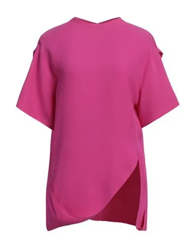 Valentino Garavani Woman Top Fuchsia Size 6 Silk In Pink