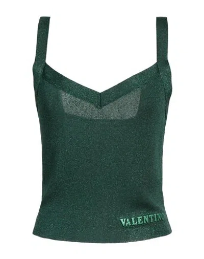 Valentino Garavani Woman Top Green Size L Viscose, Metallic Fiber, Polyester