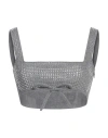 Valentino Garavani Woman Top Grey Size L Virgin Wool In Grey