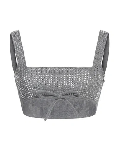 Valentino Garavani Woman Top Grey Size L Virgin Wool