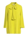 Valentino Garavani Woman Blouse Acid Green Size 8 Silk In Green