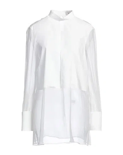 Valentino Garavani Woman Top White Size 10 Silk, Cotton