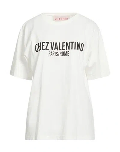 Valentino Garavani Woman T-shirt White Size Xs Cotton