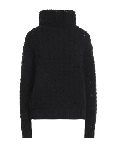 Valentino Woman Turtleneck Black Size Xl Virgin Wool