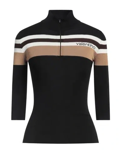 Valentino Garavani Woman Turtleneck Black Size S Virgin Wool, Polyester