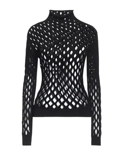 VALENTINO VALENTINO GARAVANI WOMAN TURTLENECK BLACK SIZE S VISCOSE, POLYESTER