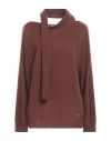 Valentino Garavani Woman Turtleneck Brown Size S Virgin Wool, Cashmere