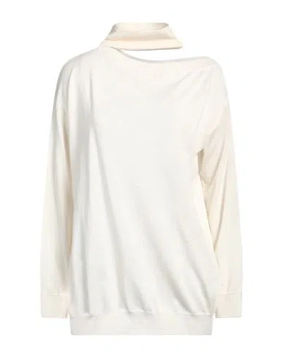Valentino Garavani Woman Turtleneck Ivory Size Xxs Cashmere, Silk