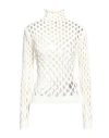 Valentino Garavani Woman Turtleneck Off White Size M Viscose, Polyester