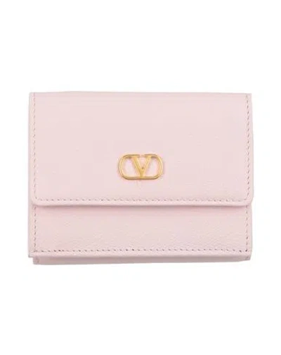 Valentino Garavani Woman Wallet Pink Size - Leather