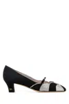 Valentino Garavani Women Black Fabric Bowow Pumps