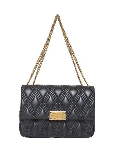 Valentino Garavani Women Black Large Quiltie 67 Shoulder Bag