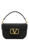 Valentino Shoulder Bag With Elegant Gold Hardware And Luxurious Finish In Black