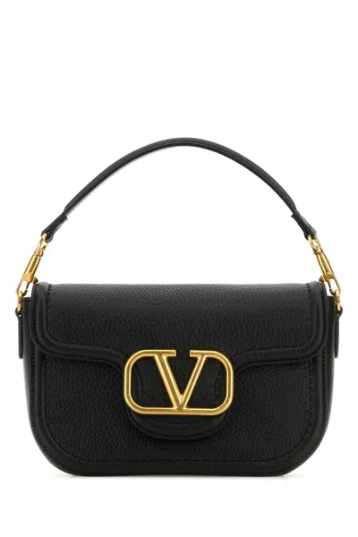 VALENTINO GARAVANI VALENTINO GARAVANI WOMEN BLACK LEATHER ALLTIME SHOULDER BAG