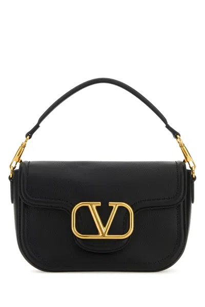 Valentino Garavani Women Black Leather Alltime Shoulder Bag