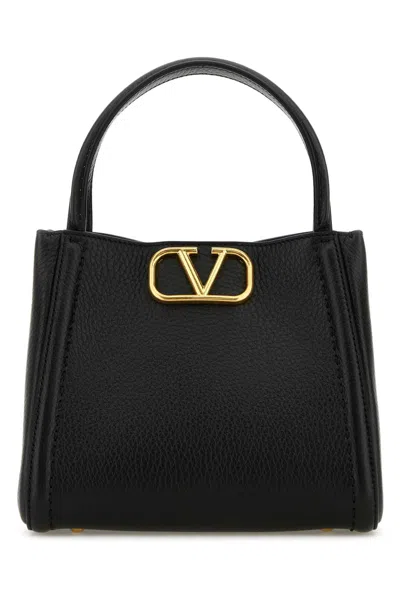 Valentino Garavani All Time Small Handbag In Calfskin In Nero
