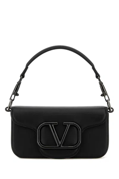 Valentino Garavani Women Black Leather Locã² Clutch