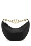 Valentino Garavani Women Black Leather Small Hobo Vlogo Moon Handbag In Black