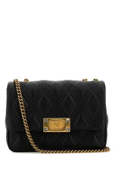 Valentino Garavani Women Black Nappa Leather Medium Quiltie 67 Shoulder Bag