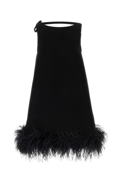 Valentino Garavani Women Black Viscose Mini Dress