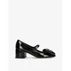 Valentino Bowjane Patent Leather Mary Jane Pumps In Black