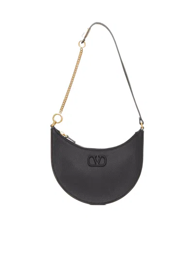Valentino Garavani Women Black Vlogo Signature Mini Hobo Bag In Multi