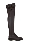 Valentino Garavani Women Bow-tie Over-the-knee Boots In Brown