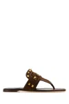 Valentino Garavani Plaster Caster Flip Flops With Gold Accents And Open Toe