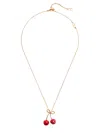 Valentino Garavani Necklace With Charm And Vlogo Detail In Red