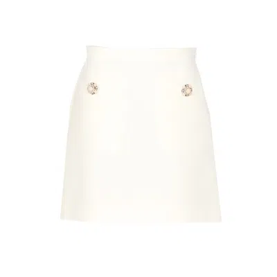 Valentino Garavani Women Crepe Couture Mini Skirt In White