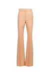 Valentino Wool Tailoring Pants With Pockets And Flared Leg In Cream