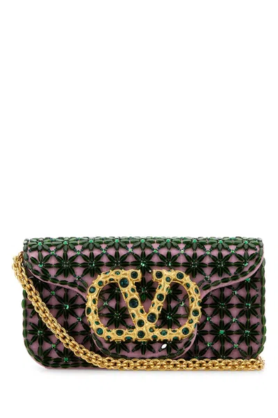 Valentino Garavani Women Embellished Fabric Locã² Handbag