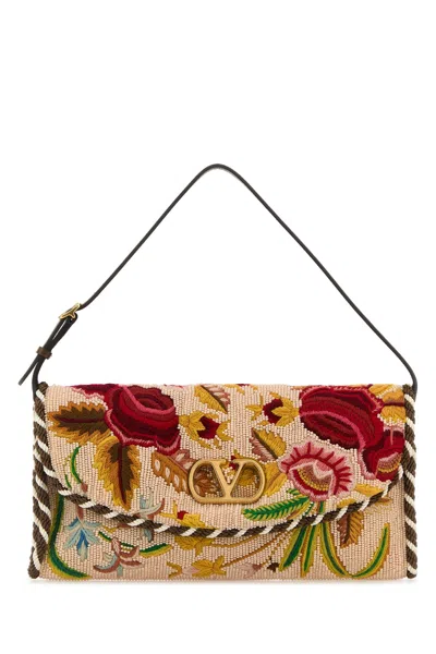 Valentino Garavani Borsa A Spalla Vain Soft In Tessuto Decorato Donna