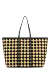 Valentino Women's Embroidered Raffia Rockstud Shopping Bag In Multicolor