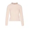 Valentino Garavani Women Embroidered Wool Sweater In Pink