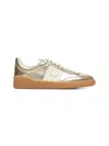 Valentino Garavani Women Gold Laminated Calfskin Upvillage Sneakers In Neutral