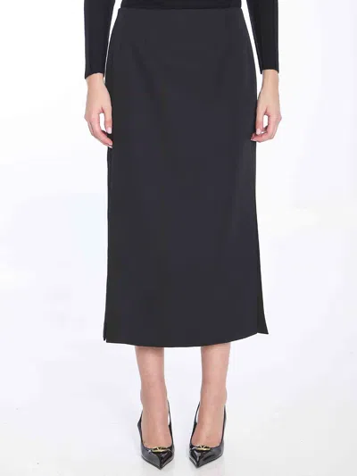 Valentino Grisaille Skirt In Black