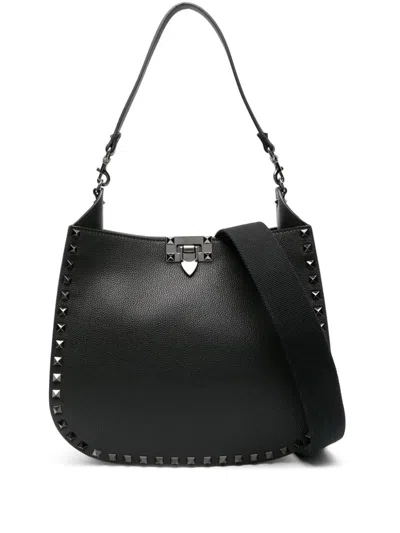 Valentino Garavani Women Hobo Rockstud Leather Shoulder Bag In Multicolor